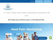 Tablet Screenshot of orthopedicandbalancetherapy.com